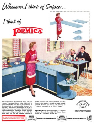 Formica Advertisement, 1955, published in Ideal Home. http://www.flickr.com/groups/midcenturyinprint/