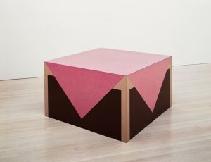 Richard Artschwager, Table with Pink Tablecloth, 1964, Formica on Wood, Art Institute of Chicago